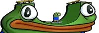 a cartoon frog is riding a skateboard on a ramp