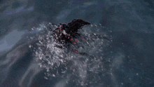 a person is flying through the air on a winged device