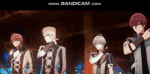 a group of anime characters are standing next to each other with the website www.bandicam.com in the upper right corner
