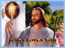god jesus loves you crucifix christianity