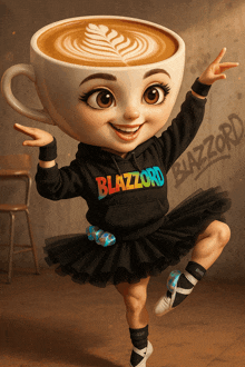 a cartoon character wearing a blazord hoodie