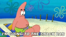 I'M Going To The Snack Bar Patrick GIF