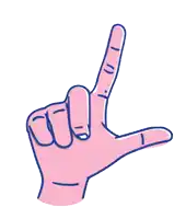 a hand is making a peace sign with its fingers