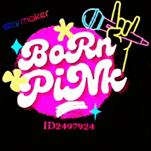 a neon sign that says born pink with id2497924