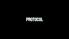 the word protocol is glowing in the dark on a black background