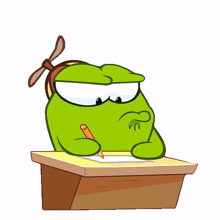 writing om nom cut the rope writing down making a note