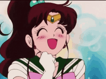 Sailor Jupiter Smile GIF - Sailor Jupiter Smile Blush GIFs