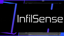 a screenshot of a game called infilsens with a purple and blue background