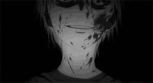 anime girl crying blood gif