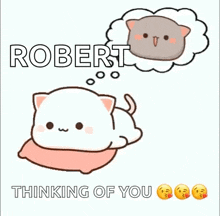 Thinking Of You Peach Cat Think GIF