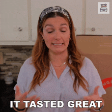 It Tasted Great Emily Brewster GIF - It Tasted Great Emily Brewster Foodbox Hq GIFs