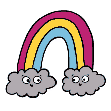 rainbow cute aircoiris nubes clouds