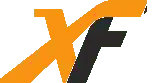 a pixel art of a letter x and f on a white background