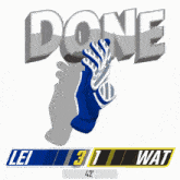 an illustration of a football glove that says lei 31 wat 42 degrees