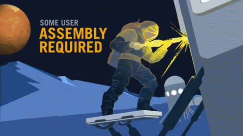 Assembly required. Гифка плакат. Плакат будущее gif. Posters of exploring.