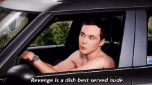 Revenge Is A Dish Best Served Nude - Big Bang Theory GIF - Revenge Vengeance Sheldon Cooper GIFs