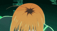 a close up of a person 's head with a star in the middle