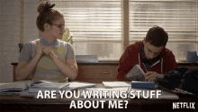 Are You Writing Stuff About Me Are You Writing About Me GIF