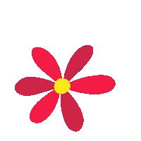 Red Flower Sticker