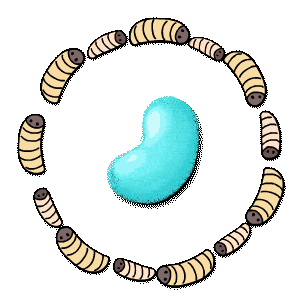 Maggot Maggots Sticker - Maggot Maggots Jelly Bean Stickers