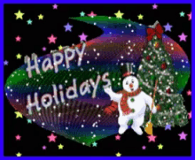 Happy Holidays Snowman GIF - Happy Holidays Snowman GIFs