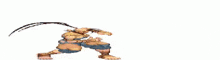 a pixel art of a person jumping in the air