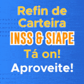 comecou refin de carteira inss & siape ta on