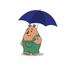 raining rainy day drizzling rain pants bear