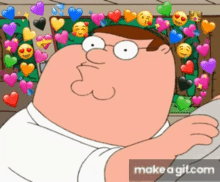 peter griffin family guy in love blush