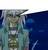 a man in a striped shirt with a necklace that has a triangle on it