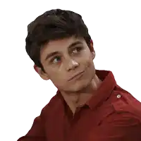 a man in a red shirt has the word shame written on his chest