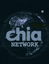 a logo for chia network with a globe in the center