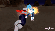 a gif of a person being struck by a fireball with the words imgplay at the bottom
