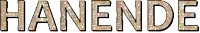 the word hanende is written in a brown font