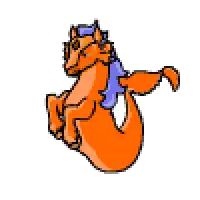 a cartoon drawing of a horse with a scarf around its neck