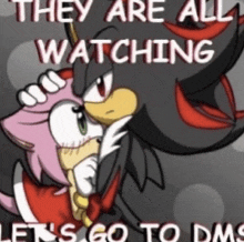 they are all watching let 's go to dms on a poster