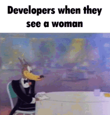 Woman Developer GIF - Woman Developer Developers When They See A Woman GIFs