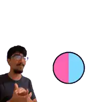 a man applauds in front of a sign that says duplicator + sticky duplisticky