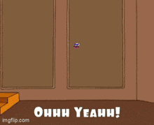 a cartoon character wearing goggles says ohhh yeahh !