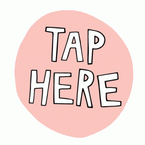 Стикер tap. Tap here