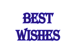 best wishes text blue