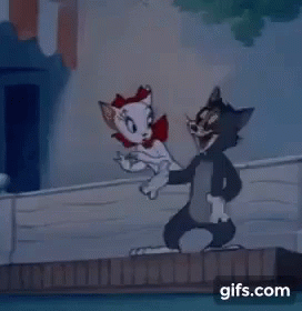 tom and jerry love kiss