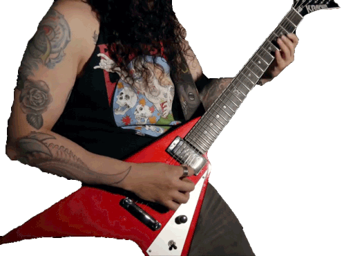 Riff De Guitarra Guitarrista Sticker - Riff De Guitarra Guitarrista Tocando La Guitarra Stickers