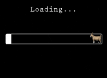 a loading bar with a picture of a goat in it