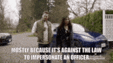 Crimetime Freefall Its Against The Law To Impersonate An Officer GIF