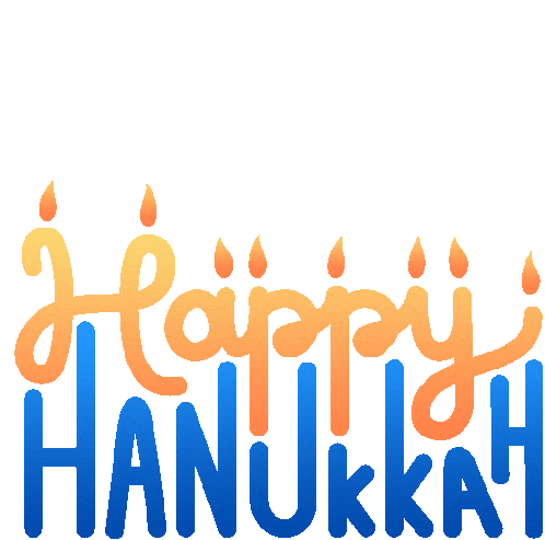 Happy Hanukkah Text Bounces And Flickers Sticker - Oytothe World Happy Hanukkah Flame Stickers