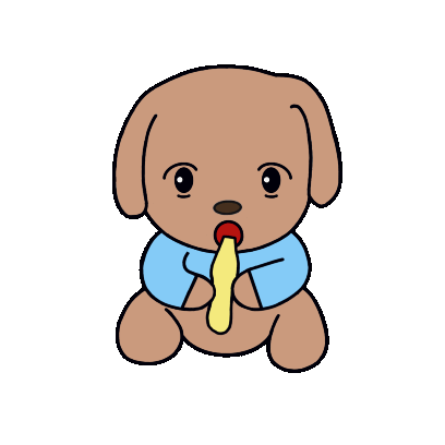 Cute Puppy Sticker - Cute Puppy Food Stickers