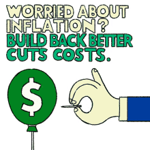 inflation build back better money balloon pop