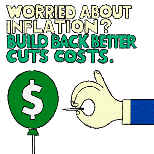 Inflation Build Back Better Sticker - Inflation Build Back Better Money Stickers