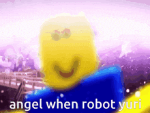 a picture of a robot with the words angel when robot yuri below it